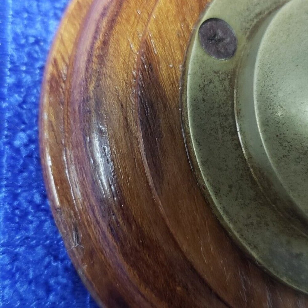 VINTAGE GERMANY DESK PIECE NAVAL BINNACLE AND SHIP’S WHEEL - Picture 10 of 12